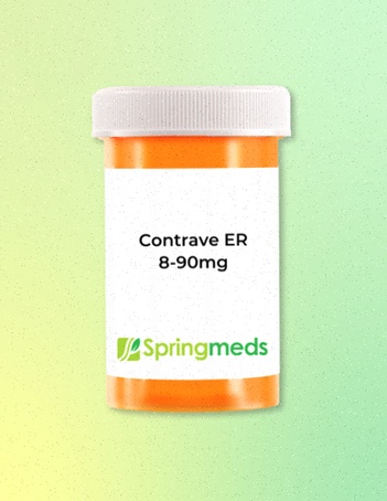 Commander Contrave en ligne - Illustration de gélule et silhouette