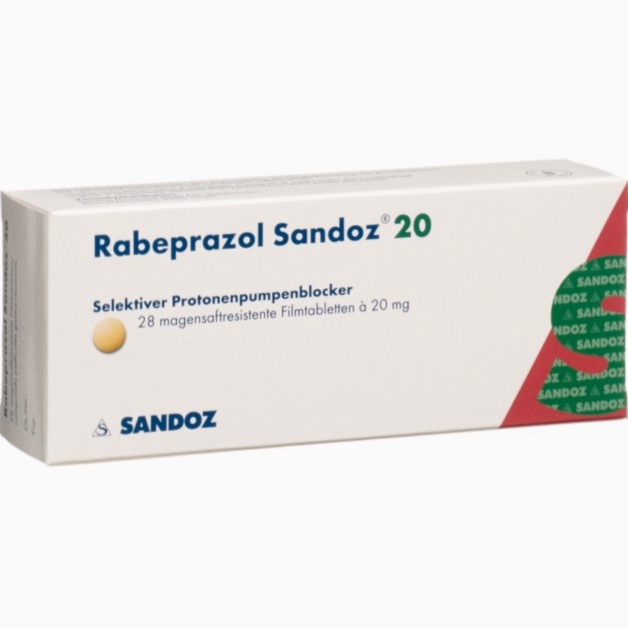 Achat Rabeprazole - illustration de gélule et flacon