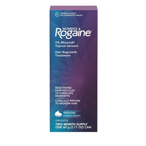 Flacon Rogaine et chute de cheveux