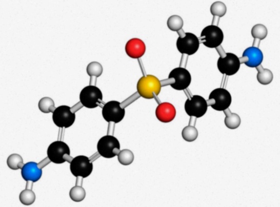 Boîte de Dapsone générique et carte de France