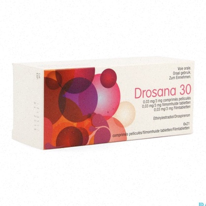 Acheter Drospirénone - illustration de pilules et boite